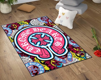 Chrome Rug, Washable Rug, Living Room Rug, Area Rug,Non-Slip Rug,Rug Chrome, Popular rug