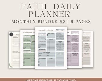 Faith Daily Planner | Christian Bible Study, Gratitude (Printable PDF)