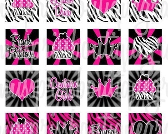 4X6 - PUNK PRINCESS - Instand Download - Scrabble Tiles - Digital Collage Graphic Image Sheet - (No.340)