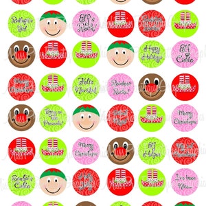 8 x 10 - ELF RUDOLPH CUTIES - sofort-Download - Weihnachten-Designs - ein Zoll Bottle Cap digitale Collage Bilder Blatt - No
