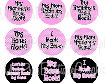 4x6 - GIRLY SAYINGS - Instant Download -  Mommy Makes My Bows - One Inch Bottlecap Graphics Digital Collage Images- No.503