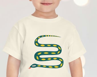 Cute Snake Tshirt Toddler Shirt Snake Graphic Tee Retro Hand Drawn Style Snake Minimal Graphic Tee Toddlers Kids Shirts Children Snake Tee