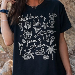 Beach Vacation Shirts, Aruba Tshirt, Beach TShirt, Group Vacay, Matching T Shirt, Beach Trip Shirts, Aruba T-Shirt, Island Tee, Tropical Top