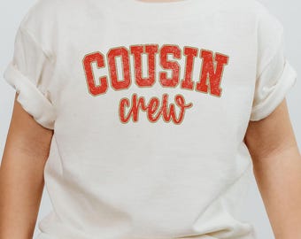 Cousin Crew, Christmas Shirts, Retro Cousins Xmas Shirt, Distressed Graphic, Family Matching, Funny Cute Xmas Tee, Adult Youth Toddler Tees