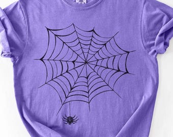 Spiderweb Shirt, Halloween T Shirt, Spider Web Tshirt, Spooky T-Shirt, Spider Shirts, Halloween, Spider Web TShirt, Spiderweb Graphic Tee