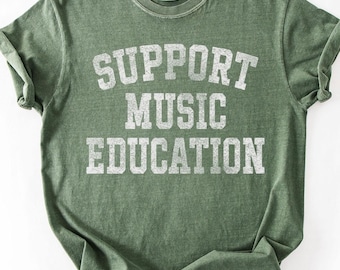 Music Teacher Shirt, Support Music Education, Teacher TShirt, Education T-Shirt, Retro Distressed, Education Advocacy, Public School Tee