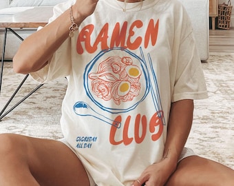 Ramen Shirt, Food Shirt, Ramen Lover Gift, Retro Graphic Tee, Foodie T-Shirt, Ramen Noodles TShirt, Vintage Aesthetic, Noodle Shirt, Trendy