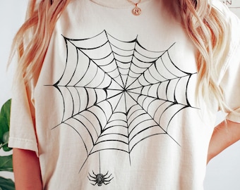 Spiderweb Shirt, Halloween T Shirt, Spider Web Tshirt, Spooky T-Shirt, Spider Shirts, Halloween, Spider Web TShirt, Spiderweb Graphic Tee,
