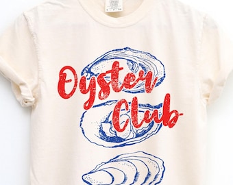 Oyster Shirt, Oyster Club Shirt, Distressed Graphic Tee, Vintage
