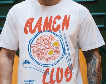 Ramen Shirt, Ramen Lover, Retro Graphic Tee, Foodie T-Shirt, Ramen Noodles Shirt, Vintage Aesthetic, Asian, Japanese, Food Shirt, Noodle Tee