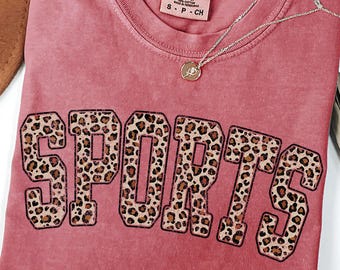 Sports Shirt, Leopard Print, Tailgate T-Shirt, Funny Sports Tee, Game Day TShirt, Retro Sports Shirt, Funny Athletic Tee, Sports Graphic Tee