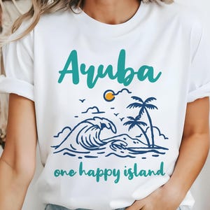 Aruba Shirts, Aruba T-Shirt, Family Beach Vacation Shirt, Adult Youth Toddler, Group Matching, Aruba TShirt, One Happy Island, Beach Tees