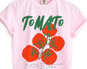 Maglietta con pomodoro, maglietta da giardino, maglietta con pomodoro, regalo per giardiniere, maglietta da giardinaggio, maglietta con pomodori, magliette estive, estate per ragazze con pomodoro