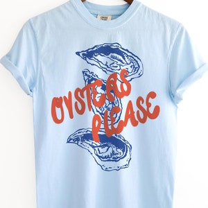 Oyster Shirt, Seafood Tshirt, Oysters Shirt, Foodie Shirt, Food Shirt, Retro Summer Shirt, Coastal Aesthetic, Vintage Inspired, Graphic Tee