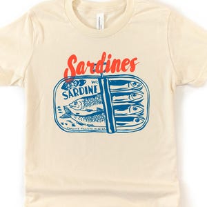 Sardines Shirt, Kids T Shirt, Sardine T-Shirt, Youth Sizes, Toddler, Food Shirts for Children, Foodie Shirts for Kids, Sardine TShirt Kids
