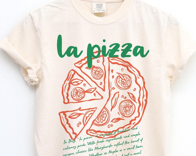 Pizza Shirt, Food Shirt, Retro Pizza Tshirt, Italian Aesthetic, Italy Shirt, Pizza Lover T Shirt, Foodie Shirt, Retro Graphic Tee, Men Women