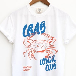 Crab Shirt, Food Tshirt, Retro Graphic Tee, Summer Shirt, Foodie T Shirt, Vintage Aesthetic, Crab Lover, Crabs T-Shirt, Seafood Tee, Unisex