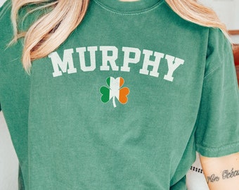 St Patricks Day Shirt, Custom Name, Irish T Shirt, Saint Patrick's Day, Shamrock T-Shirt, Irish Clover TShirt, Ireland, Irish Flag Colors