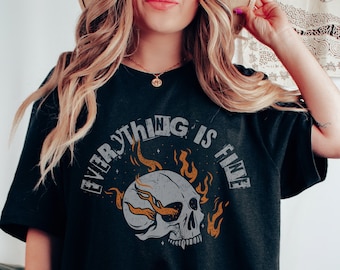 Skull Shirt, Funny Skull Tshirt, Funny Skeleton T Shirt, Halloween Shirt Women, Goth Shirt, Edgy Tshirt, Alternative T-Shirt, Dark Humor