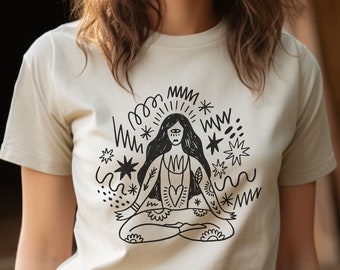 Yoga Shirt, Yogi Tshirt, Lotus Pose, Yoga T Shirt, Gift for Yoga Lover, Yoga Instructor Gift, Yogi Gifts, Yoga T-Shirt, Bohemian T Shirts