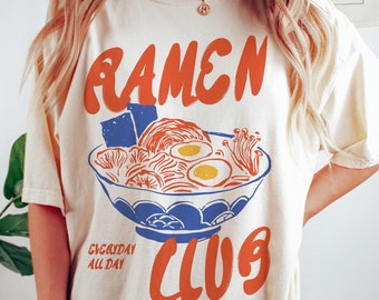 Ramen Shirt, Foodie Shirt, Ramen Noodles TShirt, Food T Shirt, Noodle, Food Lover Tee, Ramen Lover, Retro Graphic Tee, Vintage Aesthetic