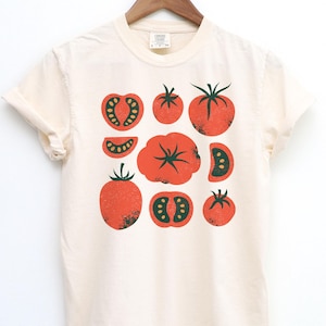 Tomato Shirt, Tomato Girl Summer, Garden Shirt, Farmers Market Tshirt, Gift for Gardener, Gardening T Shirt, Cottagecore, Vintage Aesthetic