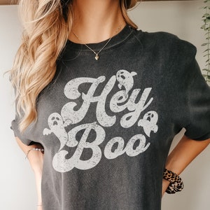 ゴーストシャツ、快適な色、ハロウィンシャツレディース、キッズハロウィンTシャツ、面白いゴーストシャツ、かわいいハロウィンTシャツ、レトロなハロウィンTシャツ