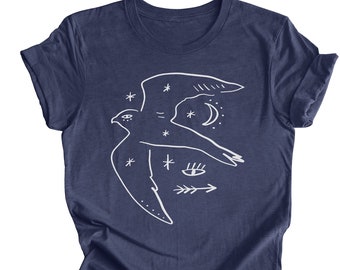 Hawk Shirt, Bird Tshirt, Hawk T-Shirt, Spirit Animal Shirt, Totem Animal T Shirt, Spirit Animal Hawk, Totem Animal Bird, Spiritual Shirts