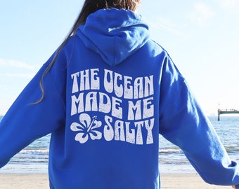 Beach Hoodie, Aesthetic Hoodie, Surf Hoodie, Ocean Hoodie, Y2K Hoodie, Retro Beach Hoodie, Coconut Girl, VSCO Girl, Summer Hooded Sweatshirt