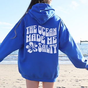 Beach Hoodie, Aesthetic Hoodie, Surf Hoodie, Ocean Hoodie, Y2K Hoodie, Retro Beach Hoodie, Coconut Girl, VSCO Girl, Summer Hooded Sweatshirt