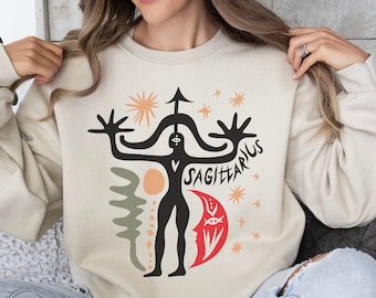 Sagittarius Sweatshirt Astrology Sweatshirt Sagittarius Zodiac Sign Trendy Boho Sweatshirts Zodiac Lover Gift Idea Zodiac Sign Gift Gifts