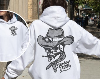 Western Hoodie, Cowboy Hoodie, Western Sweatshirt, Retro Western, Country Western, Cowboy Hoodie Women, Cowboy Killer Hoodie, Back Print