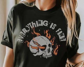 Skull Shirt, Funny Skull Tshirt, Funny Skeleton T Shirt, Halloween Shirt Women, Alt Shirt, Edgy Tshirt, Alternative T-Shirt, Dark Humor