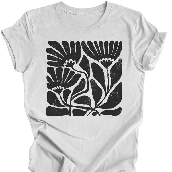 Flowers Tshirt, Boho Wildflowers Tshirt, Boho Flowers Shirt, Floral Nature Shirt, Art Nouveau Art Deco Shirt, Flowers Lover Graphic T Shirt