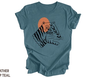 Tijgershirt, dierenshirts, gekke T-shirts, grappig dierenshirt, T-shirt  tijger, leuke tijgershirts, retro T-shirt tijger, gek shirt, trendy T-shirt,