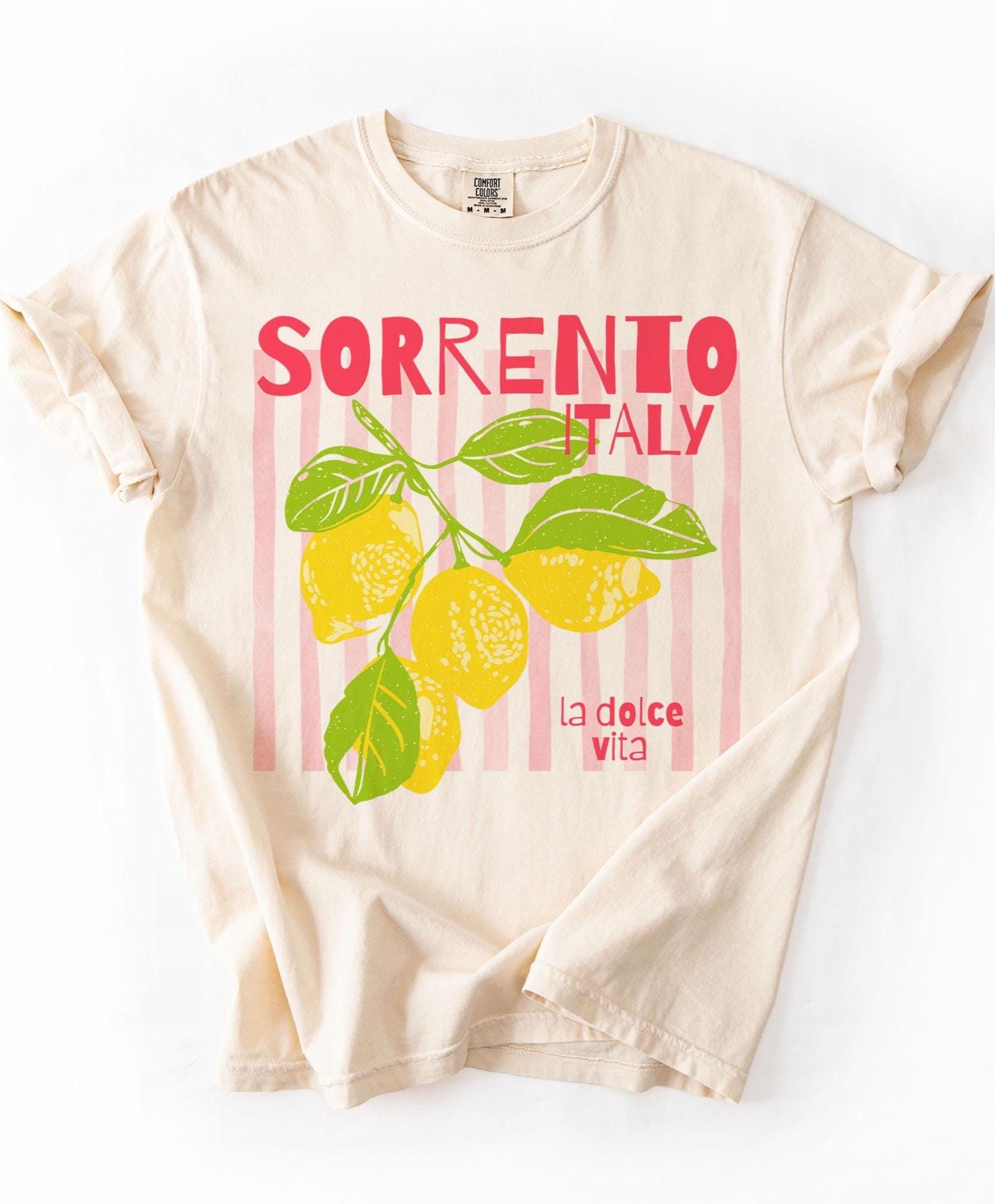 ▪️50’s【miiiiiさん(o･∀･)bﾞ専用】SORRENTO SHIRT Sorrento Shirt, Lemons Tshirt Lemon Shirt, Sorrento Italy, Italy T