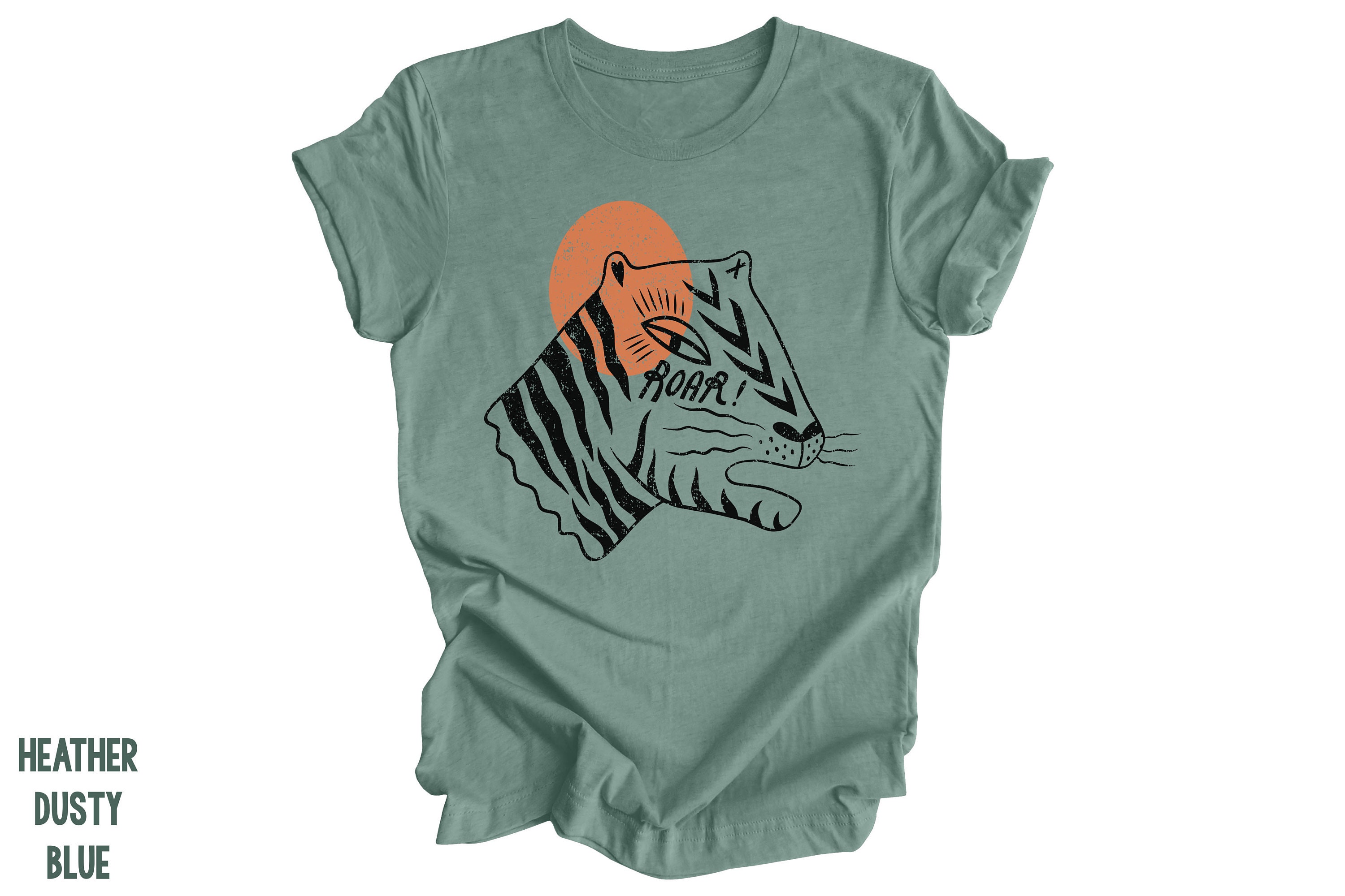 Tiger Shirt Cute Tiger Graphic Tee Boho Clothing Modern Bohemian T