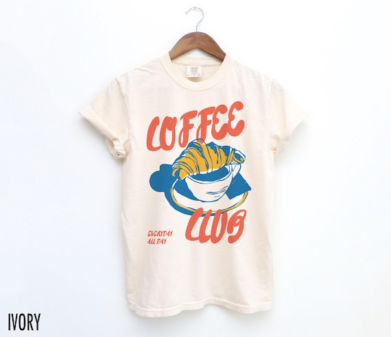 Coffee Club Shirt, Coffee TShirt, Retro Coffee Shirt, Breakfast T Shirt, Foodie T-Shirt, Coffee Lover, Coffee Aesthetic, Retro Graphic Tee