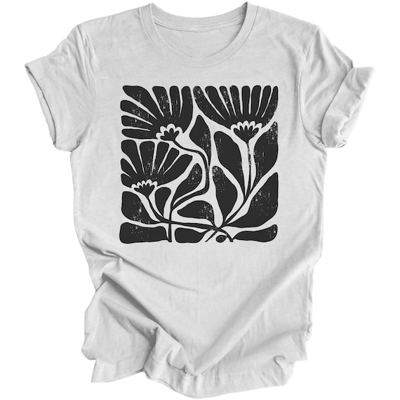 Flowers Tshirt, Boho Wildflowers Tshirt, Boho Flowers Shirt, Floral Nature Shirt, Art Nouveau Art Deco Shirt, Flowers Lover Graphic T Shirt