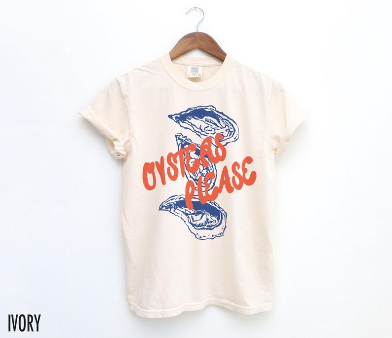 Oyster Shirt, Seafood Tshirt, Oysters Shirt, Foodie Shirt, Food Shirt, Retro Summer Shirt, Coastal Aesthetic, Vintage Inspired, Graphic Tee