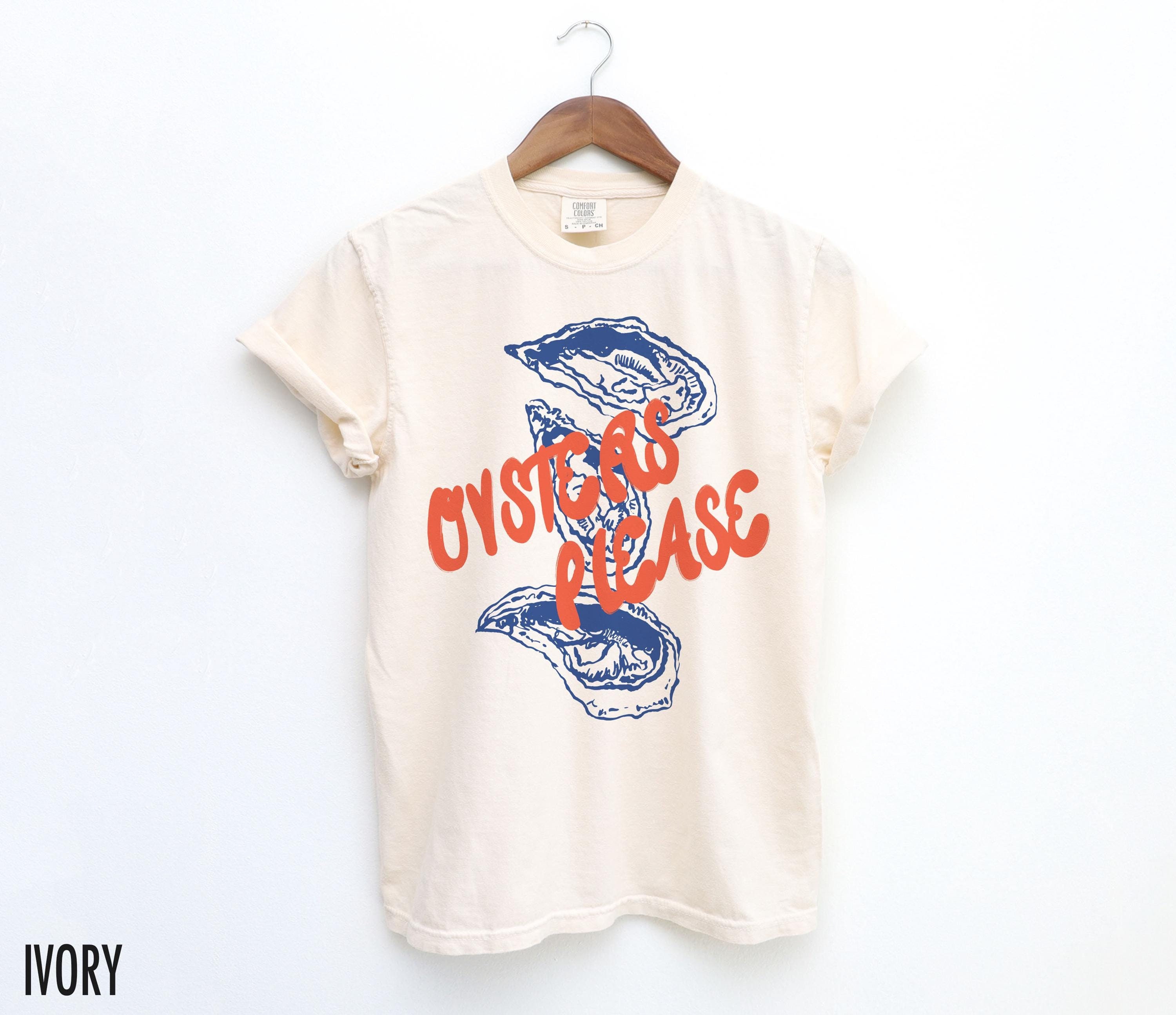 Oyster Shirt, Seafood Tshirt, Oysters Shirt, Foodie Shirt, Food Shirt, Retro Summer Shirt, Coastal Aesthetic, Vintage Inspired, Graphic Tee