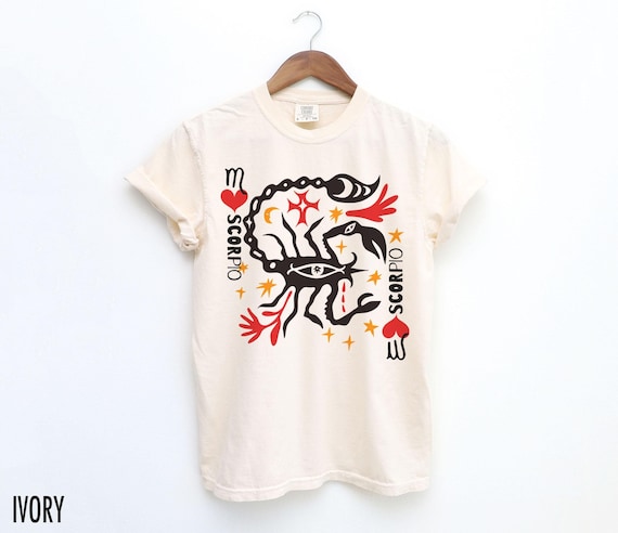 Scorpio Shirt, Zodiac T Shirt, Astrology Shirt, Astrological Sign, Birthday Gift Idea, Horoscope Gifts, Scorpion, Retro Graphic Tee, Scorpio