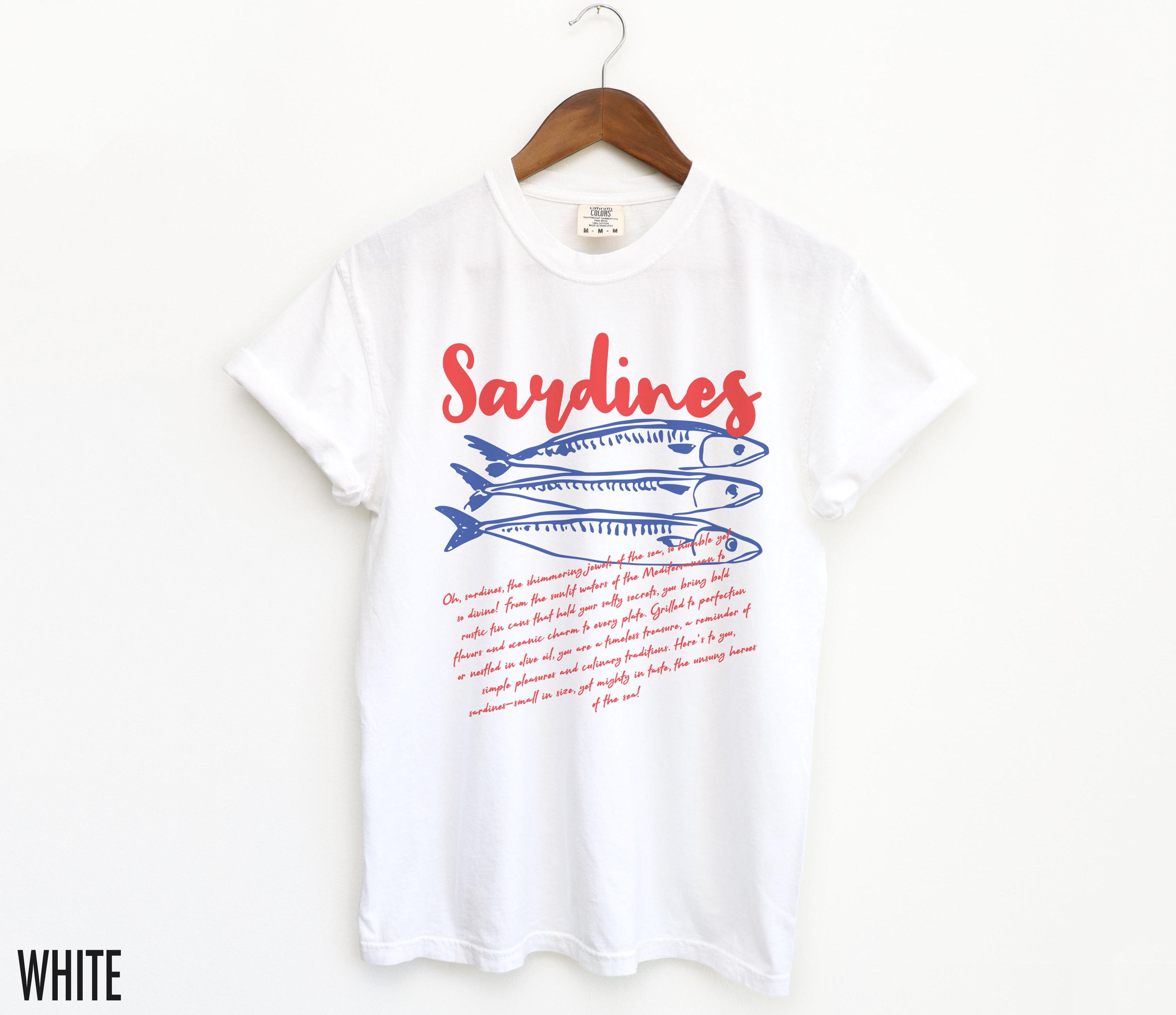 SEA SARDINE tシャツ Sardines Shirt, Sea Shirt, Sardines Tshirt, Sardine Tee, Coastal T