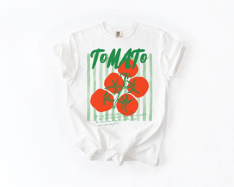 Tomatskjorta, tomatflicka sommar, trädgårdskjorta, bondens marknad, present till trädgårdsmästare, trädgårdsskötsel t-shirt, tomat t-shirt, tomat White
