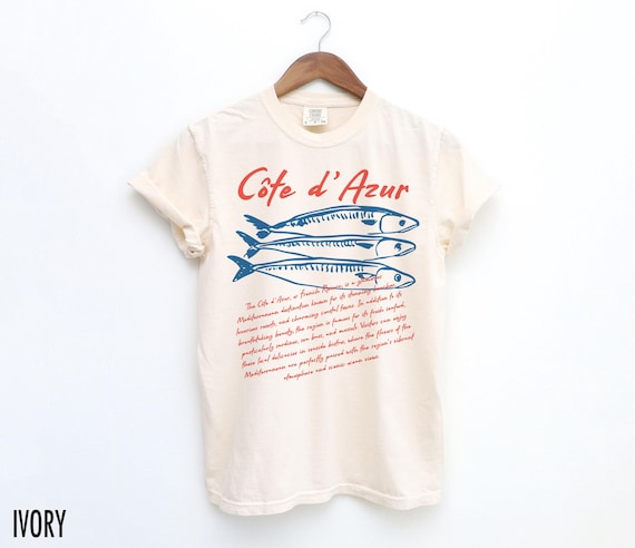 French Riviera Shirt, Côte D'azur, Sardines Tshirt, Seafood T