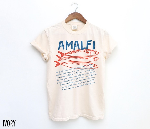 Amalfi Shirt, Italy Shirt, Amalfi Coast Tee, Vacation T-Shirt, Sardine Tee, Italian Vacation, Sardines T Shirt, Amalfi Coast, Travel Tshirt