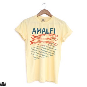 Amalfikusten T-shirt, Italiensk T-shirt, Amalfikusten T-shirt, Semester T-shirt, Sardiner T-shirt, Italiensk Semester, Sardiner T-shirt, Amalfikusten, Reset-shirt Banana