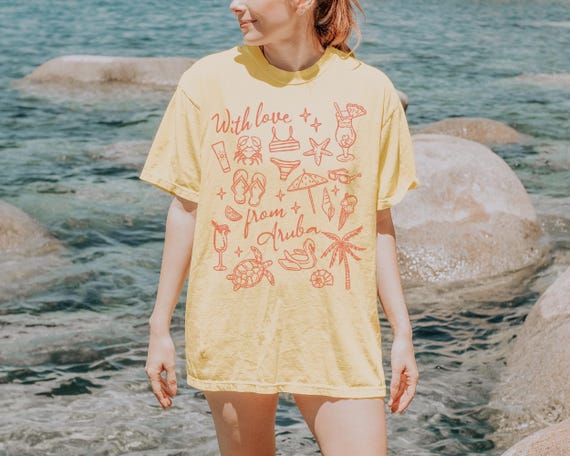 Beach Shirt, Aruba Shirt, Beach Vacation, Girls Trip Tshirt, Girls Trip Shirts, Girls Beach Vacation, Aruba T-Shirt, Coastal Aesthetic Tops