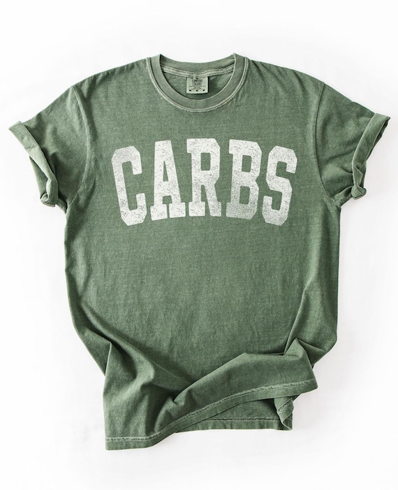 Carbs Shirt, Funny Food TShirt, Foodie T-Shirt Gift, Food Lover Shirt, Gym T Shirt, Funny Workout Tee, Carbohydrates, Vintage Aesthetic