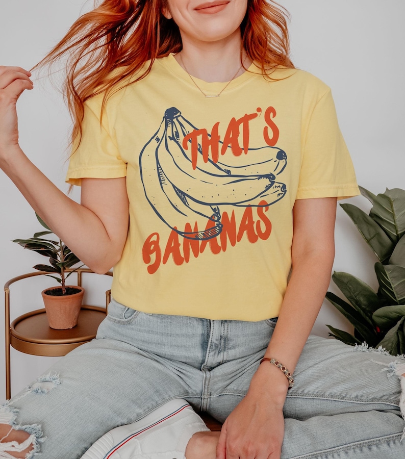 Banana Shirt, Funny Fruit Tshirt, Food Pun T Shirt, Vintage Aesthetic, Retro Graphic Tee, Bananas Tee Shirt, Summer T-Shirt, Comfort Colors